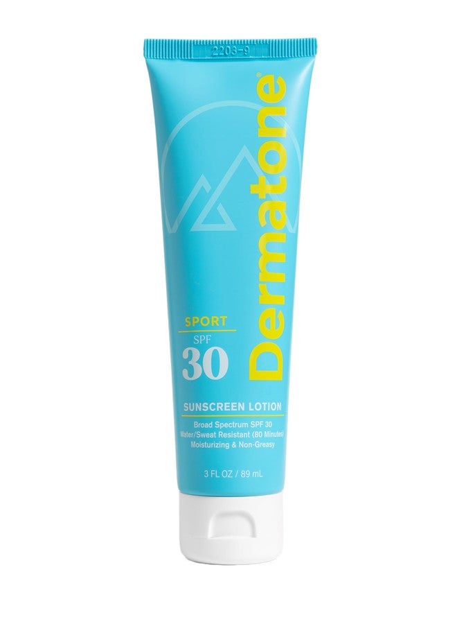 Dermatone Sport Sunscreen Lotion SPF 30 | Water/Sweat Resistant (80 min) | Oxybenzone and Octinoxate Free Sunscreen for Body and Face | Moisturizing | Spectrum UVA/UVB Protection SPF Lotion | 3oz - Image 1